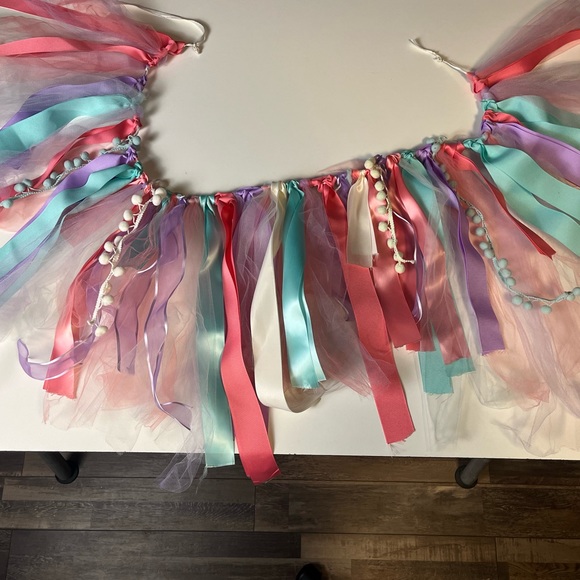 Handmade Ribbon Garland / Baby/ Decoration/birthday/ Party 42 in - Picture 4 of 6